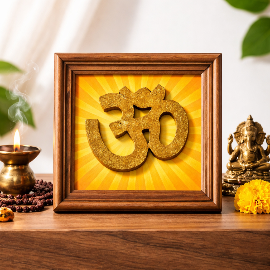 Image Of Om With Cow Dung